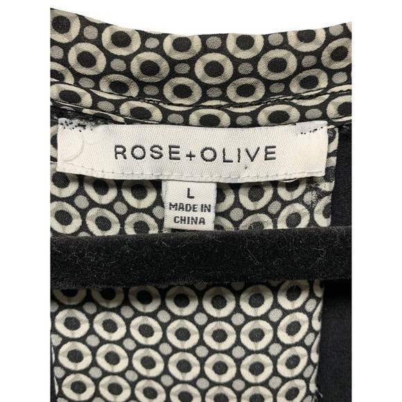 Rose & Olive Tunic Blouse Size L Work Career Professional Office School‎ Teacher - Picture 2 of 8